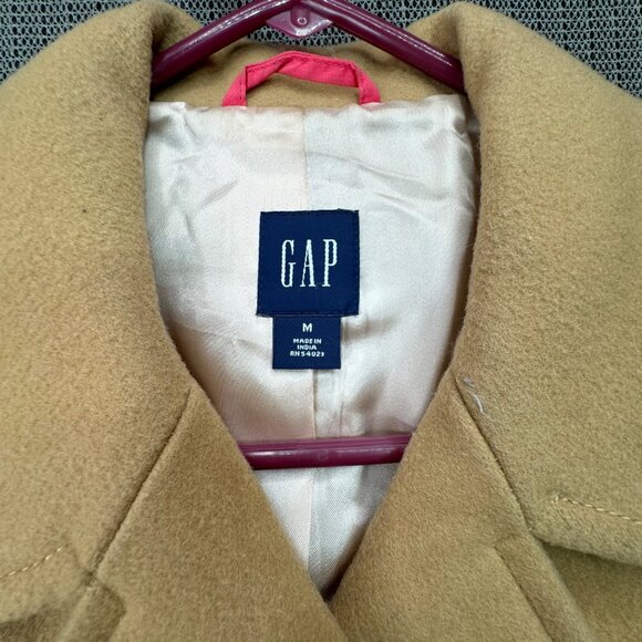 Gap Womens Double-Breasted Peacoat Tan Size Medium - Picture 3 of 8